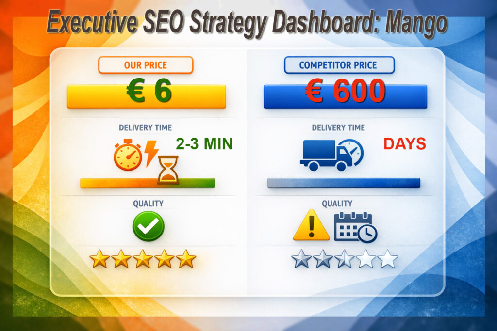 Executive SEO Strategy Dashboard - Mango